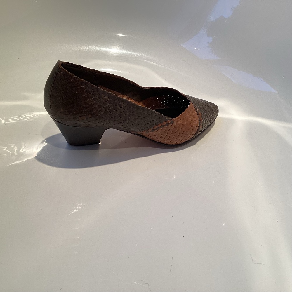 Stephane Kelian Brown and Tan Woven Heels - Picture 4 of 9